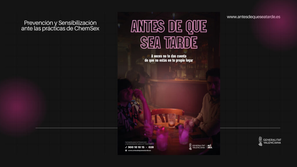 Campanya de prevenció del ChemSex "Antes de que sea tarde"